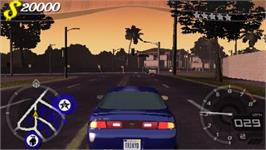 In game image of Rush on the Sony PSP.