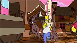 In game image of Simpsons Game, The on the Sony PSP.