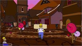 In game image of Simpsons Game on the Sony PSP.