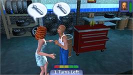 In game image of Sims 2 on the Sony PSP.