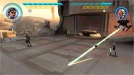In game image of Star Wars The Clone Wars - Les Héros De La République on the Sony PSP.