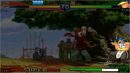 In game image of Street Fighter Alpha: Warriors' Dreams on the Sony PSP.