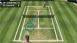 In game image of Super Pocket Tennis on the Sony PSP.
