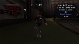 In game image of Tony Hawk's Project 8 on the Sony PSP.