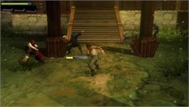 In game image of X-men Origins - Wolverine on the Sony PSP.