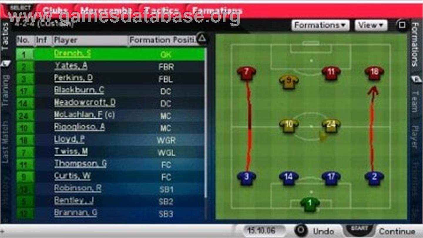 Championship Manager 2007 - Sony PSP - Artwork - In Game