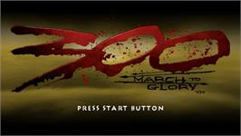 Title screen of 300: March to Glory on the Sony PSP.