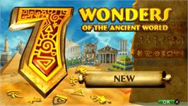 Title screen of 7 Wonders of the Ancient World on the Sony PSP.