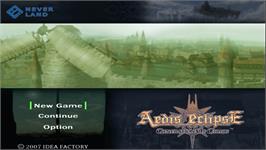 Title screen of Aedis Eclipse - Generation Of Chaos on the Sony PSP.
