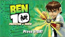 Title screen of Ben 10 - Protector Of Earth on the Sony PSP.