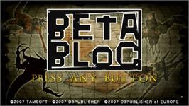 Title screen of Beta Bloc on the Sony PSP.