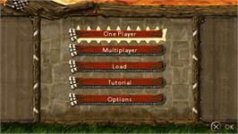Title screen of Blood Bowl on the Sony PSP.