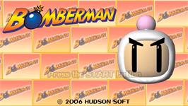Title screen of Bomberman on the Sony PSP.