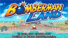 Title screen of Bomberman Land on the Sony PSP.
