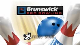 Title screen of Brunswick Pro Bowling on the Sony PSP.