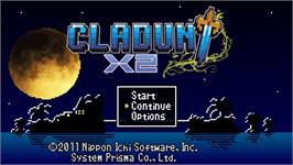 Title screen of Cladun 2 - This Is Another Rpg on the Sony PSP.
