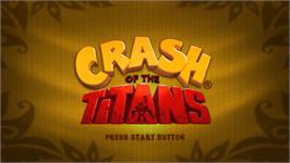 Title screen of Crash Of The Titans on the Sony PSP.