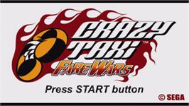 Title screen of Crazy Taxi: Fare Wars on the Sony PSP.