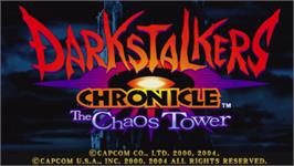Title screen of Darkstalkers Chronicle: The Chaos Tower on the Sony PSP.