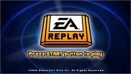 Title screen of EA Replay on the Sony PSP.