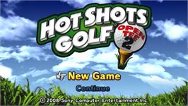 Title screen of Everybody's Golf 2 on the Sony PSP.