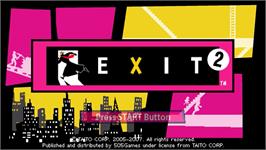 Title screen of Exit 2 on the Sony PSP.