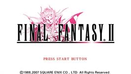 Title screen of Final Fantasy 2 on the Sony PSP.