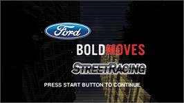 Title screen of Ford Bold Moves Street Racing on the Sony PSP.