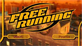 Title screen of Free Running on the Sony PSP.