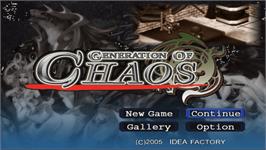 Title screen of Generation of Chaos on the Sony PSP.