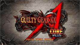Title screen of Guilty Gear Xx Accent Core Plus on the Sony PSP.