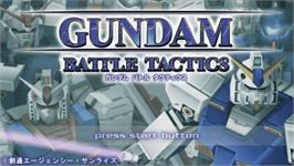Title screen of Gundam Battle Tactics on the Sony PSP.