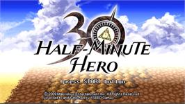 Title screen of Half-minute Hero on the Sony PSP.