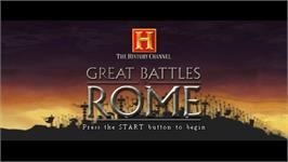 Title screen of History Channel - Great Battles of Rome, The on the Sony PSP.
