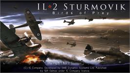 Title screen of Il-2 Sturmovik - Birds Of Prey on the Sony PSP.