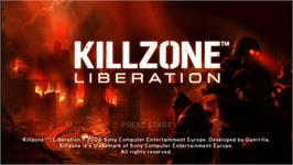 Title screen of Killzone: Liberation on the Sony PSP.
