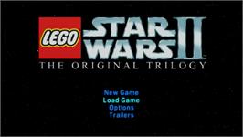 Title screen of LEGO Star Wars 2: The Original Trilogy on the Sony PSP.