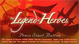 Title screen of Legend of Heroes on the Sony PSP.