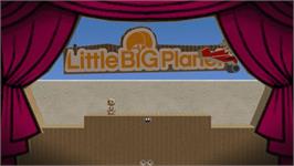 Title screen of Littlebigplanet on the Sony PSP.