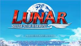 Title screen of Lunar - Silver Star Harmony on the Sony PSP.