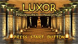 Title screen of Luxor Pharaoh's Challenge on the Sony PSP.