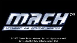 Title screen of M.A.C.H.: Modified Air Combat Heroes on the Sony PSP.