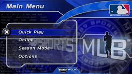 Title screen of MLB on the Sony PSP.