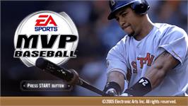 Title screen of MVP Baseball on the Sony PSP.