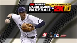Title screen of Major League Baseball 2k10 on the Sony PSP.