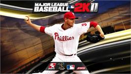 Title screen of Major League Baseball 2k11 on the Sony PSP.