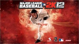 Title screen of Major League Baseball 2k12 on the Sony PSP.