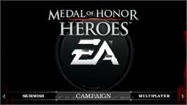 Title screen of Medal of Honor: Heroes on the Sony PSP.
