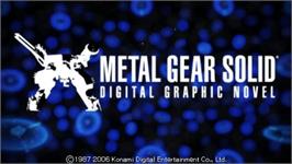 Title screen of Metal Gear Solid: Digital Graphic Novel on the Sony PSP.
