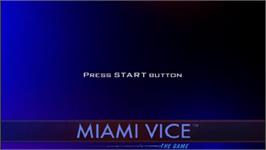 Title screen of Miami Vice - The Game on the Sony PSP.
